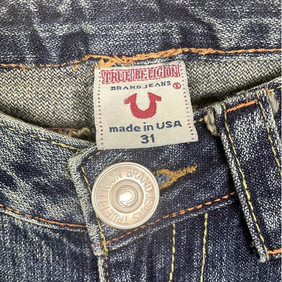 True Religion Cotton Joey Flare Low Rise Jeans Y2K Dark Wash Women's 31x34 NEW - Picture 11 of 13